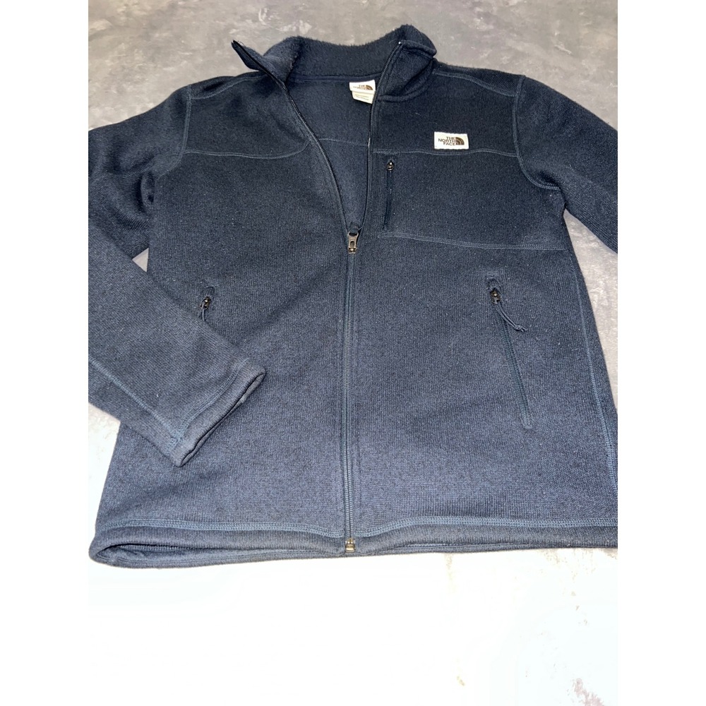 The North Face Gordon Lyons Full Zip Fleece Jacket Navy Heather Mens Small